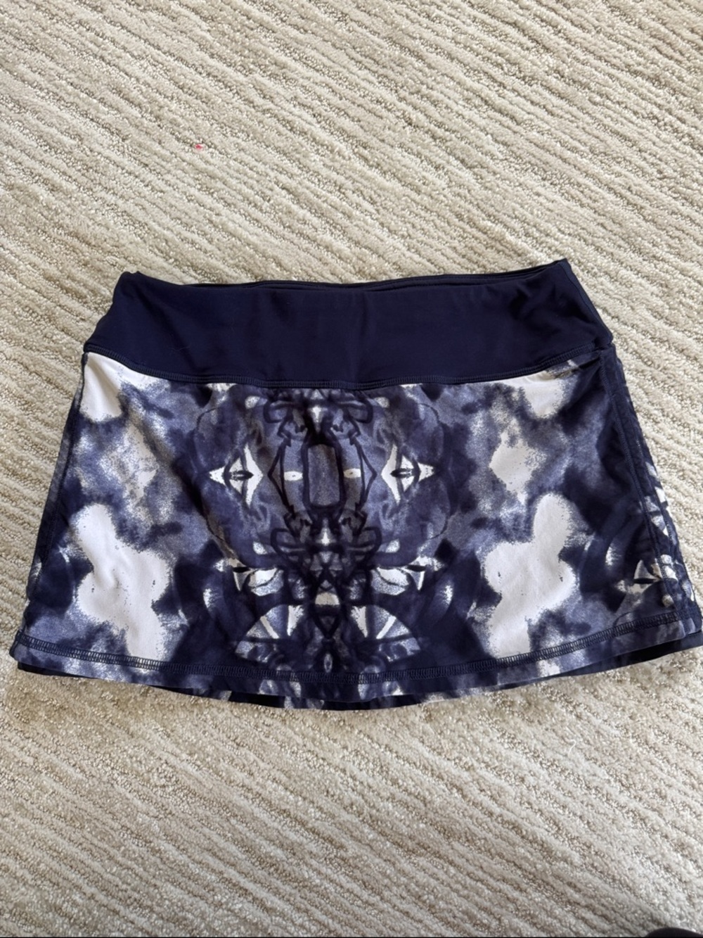 Lululemon Navy Tie-Dye pattern skort